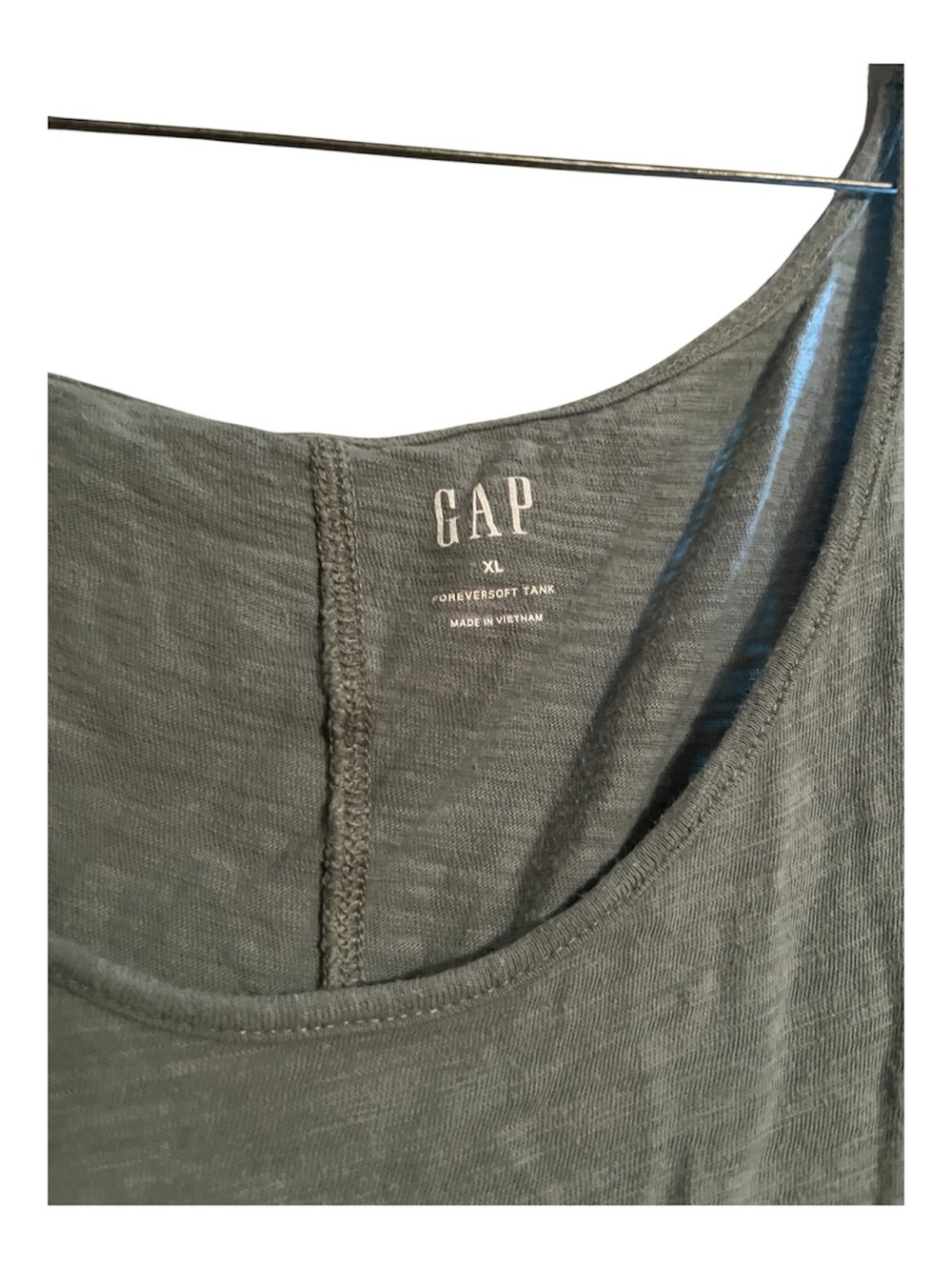 GAP ForeverSoft Tank Top Olive Green Sleeveless Relaxed Fit XL Casual Basic - Picture 3 of 3